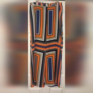 Ashley Stewart Plus Geo Print Wide Leg Pants 18/20